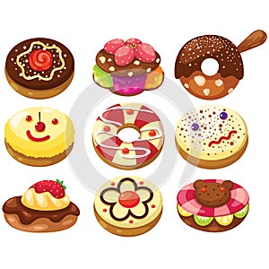 Set of donuts photo