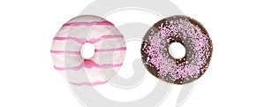 Set Donuts on white background