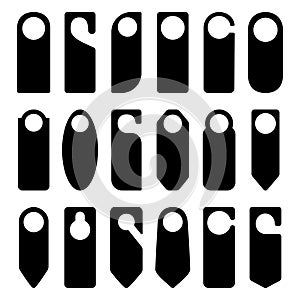 Set of door hangers, vector illustration