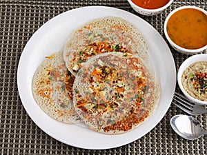 Set dosa South Indian cuisine breakfast