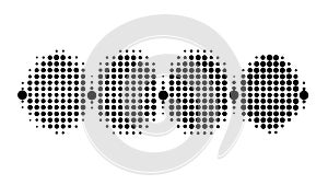 Set of Dotted Pattern Vector Elements, Abstract Design, vector design Generative AI