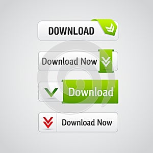 Set of download buttons