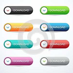 Set of download buttons