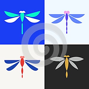Set of Dragonfly logo