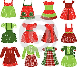 A set of dresses for a little girl