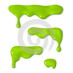 Set of dripping oozing slime design