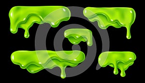 Set of dripping oozing slime design