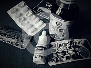 Set of drugs for colds
