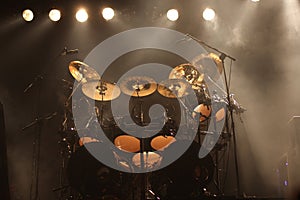 Set of drums on stage