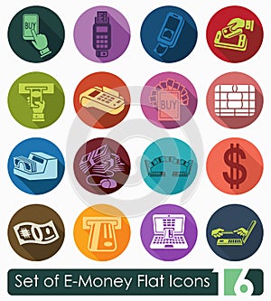 Set of e-money icons