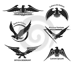 Set of eagle logo