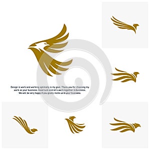 Set of Eagle Logo Vector, Design Logo Template