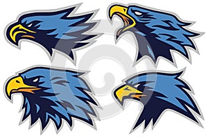 Set of Eagle Sports Logo Mascot Vector Design Collection