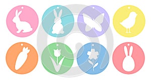 Set Easter gift tags templates