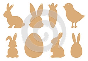 Set Easter gift tags templates