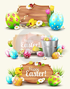 Set of Easter headers and banners