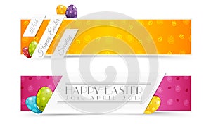Set of Easter Holiady Banners