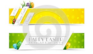 Set of Easter Holiady Banners