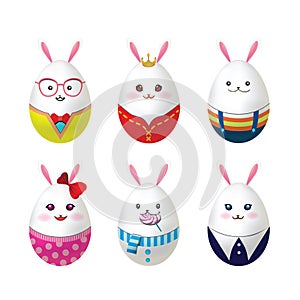 Easter rabbit eggs