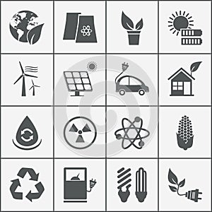 Set of eco energy icons