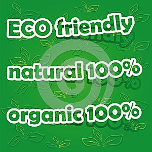 Set of Eco Friendly, Natural and Organic Labels