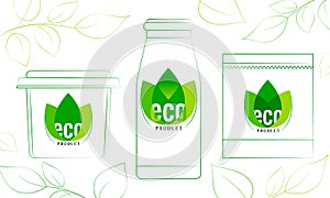 A set of eco labels for packaging products