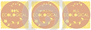 Set of ecological labels isolated