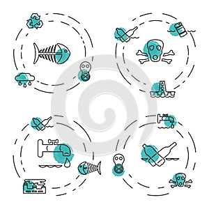 Set Ecology and Environment Business icons