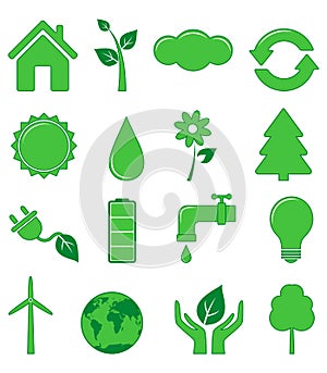 Set of ecology icons