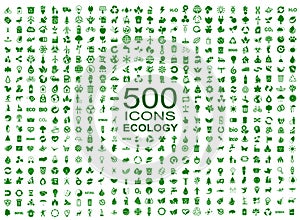 Set of 500 ecology icons - vector