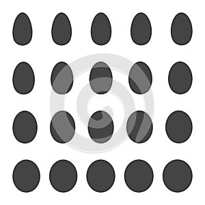 Set egg shape vector set egg patterns with different shape for Easter