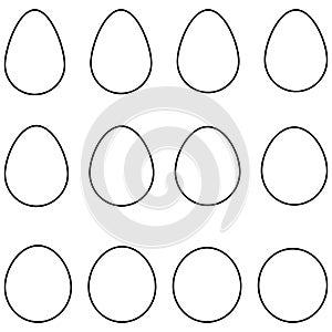 Set egg shape vector set egg template with different shape for Easter