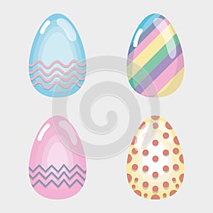 Set eggs easter holiday design