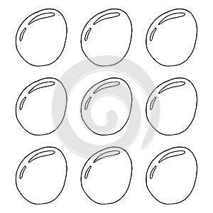 Set eggs. Vector illustration egg