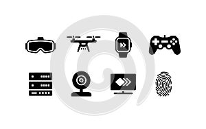 Modern Technology and Gadget Icons Collection gadgets AI-Generated