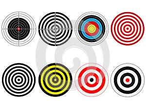 Set of eight vector targets
