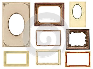 Set of eight vintage photo frames