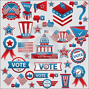 set of election icons. Vector illustration decorative design