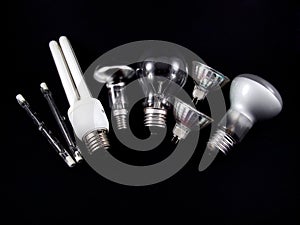 Set of electric light bulbs