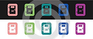 Set Electrical panel icon isolated on black and white background. Vector
