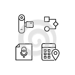 Set of electronic line icon design collection conceptual
