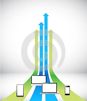 Set of electronics. illustration design