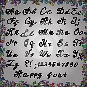 Set of Elegant Colored Uppercase Alphabet Font