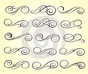 Set elegant decorative elements. Vector illustrati