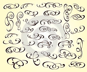 Set elegant decorative elements. Vector illustrati