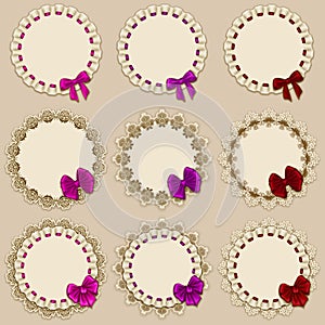 Set of elegant templates frame design