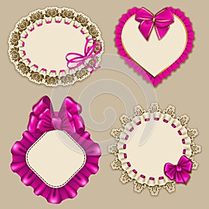 Set of elegant templates frame design