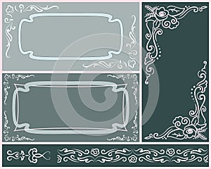 Set of elegant wedding invitations