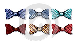 Set elegants bowties icons