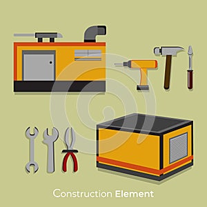Set element construction tools design